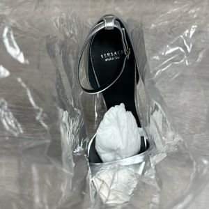 Versace unique collection silver 5 in heels